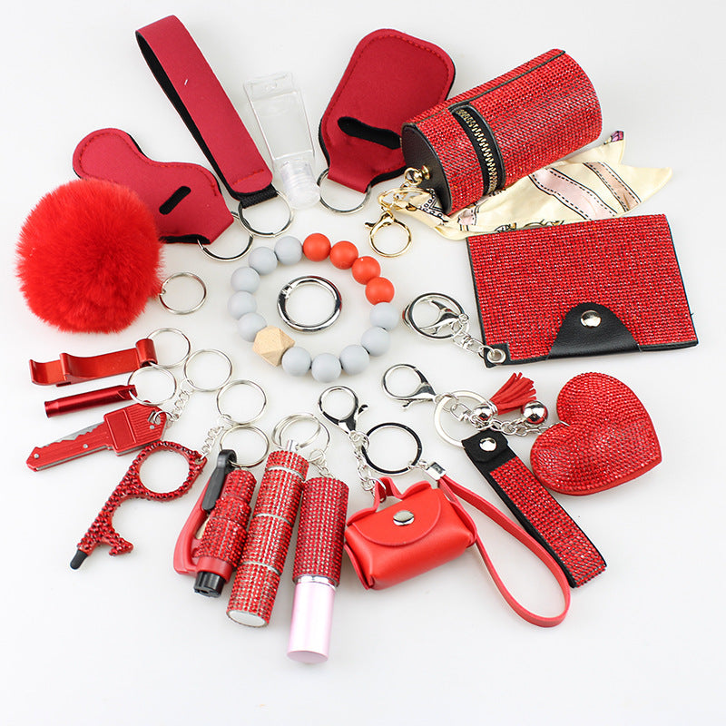 Multifunctional 19-piece Keychain Set