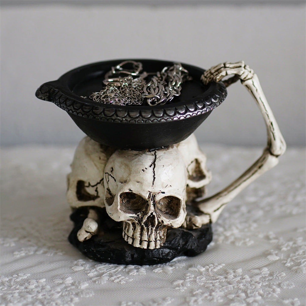 Three Ghost Head Top Candle Holder