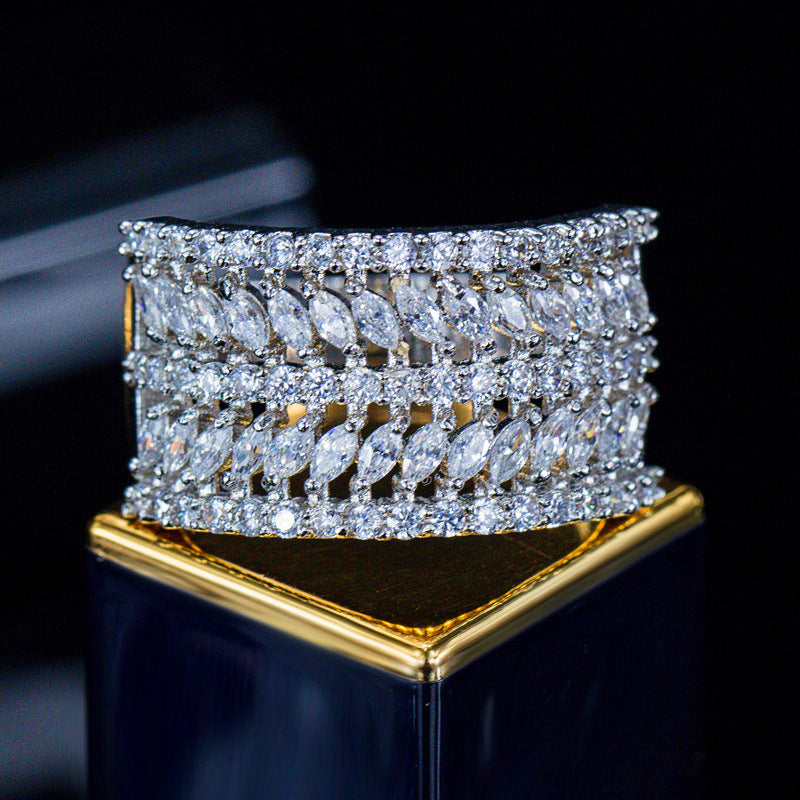 Women's Micro Inlaid Zircon Bracelet Ring