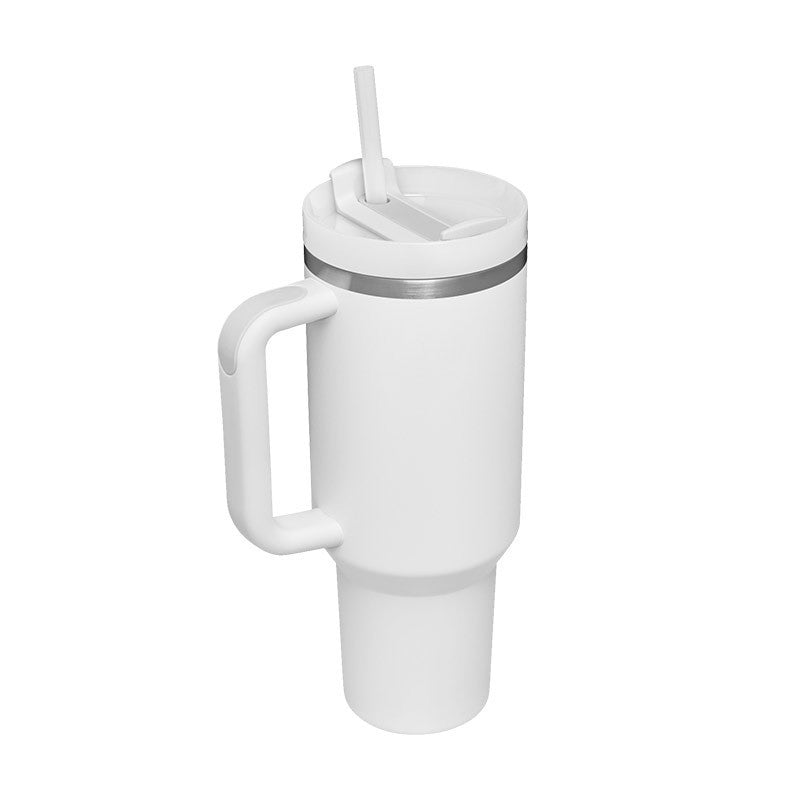40 Oz Stainless Steel Tumbler with Lid & Straw