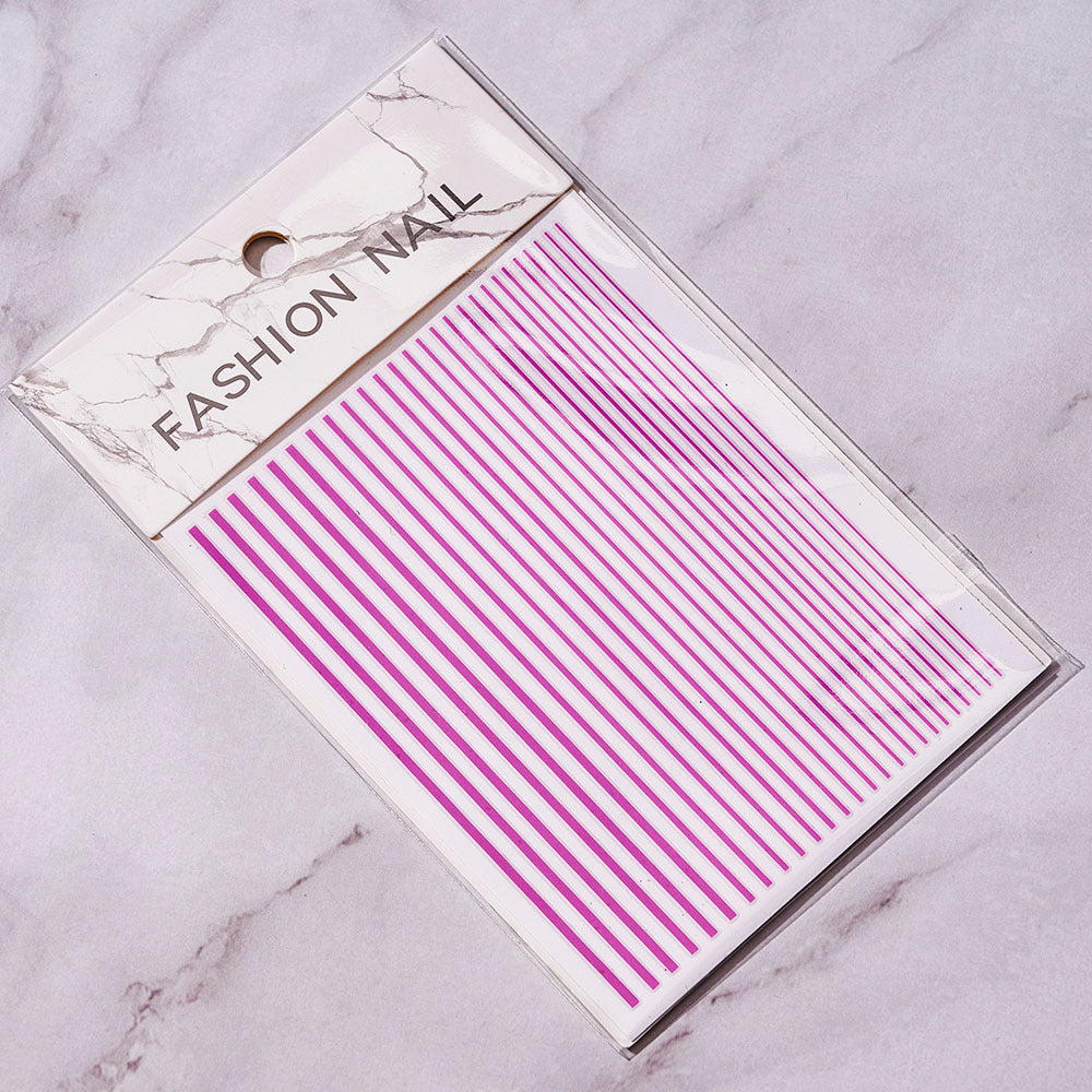 Bright Line Nail Art
