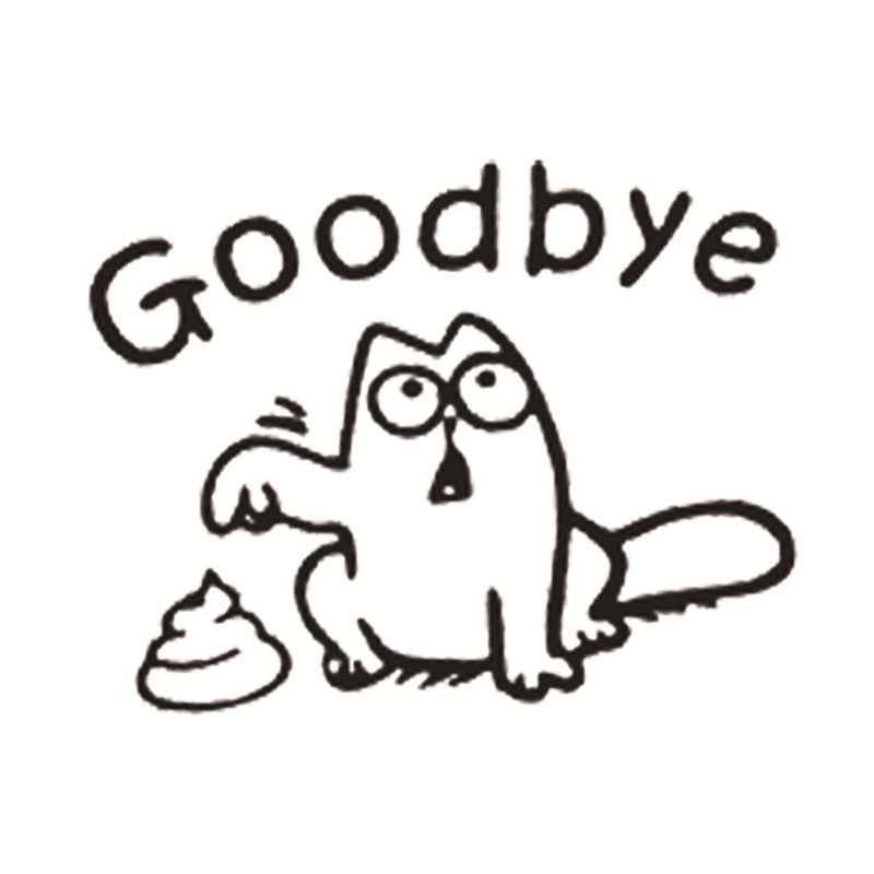 Goodbye Poop Happy Day Bathroom Decorative Sticker