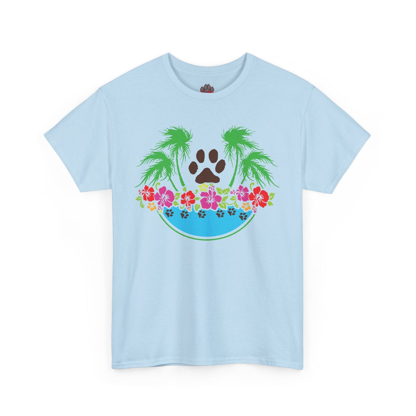 Tropical Paws. Heavy Cotton T-Shirt