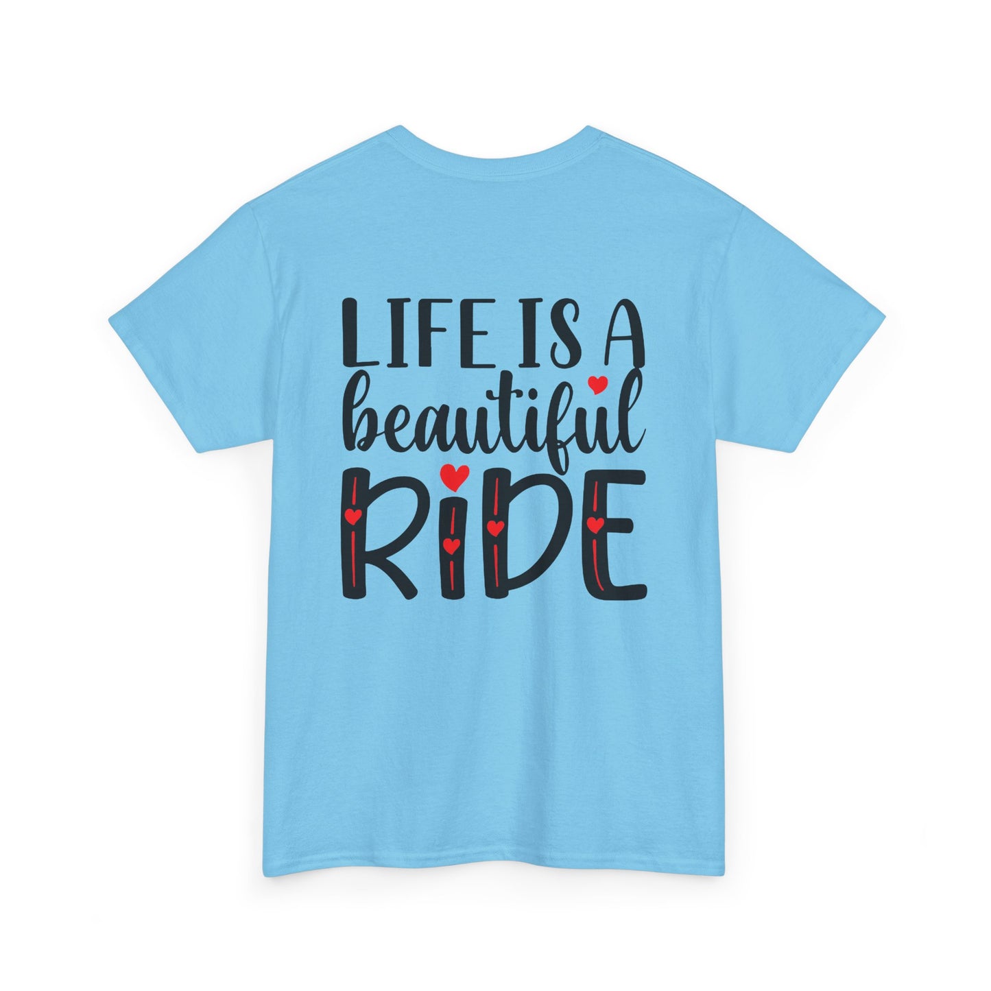 Life is a Beautiful Ride, Rad Moto Bunny, Heavy Cotton T-Shirt