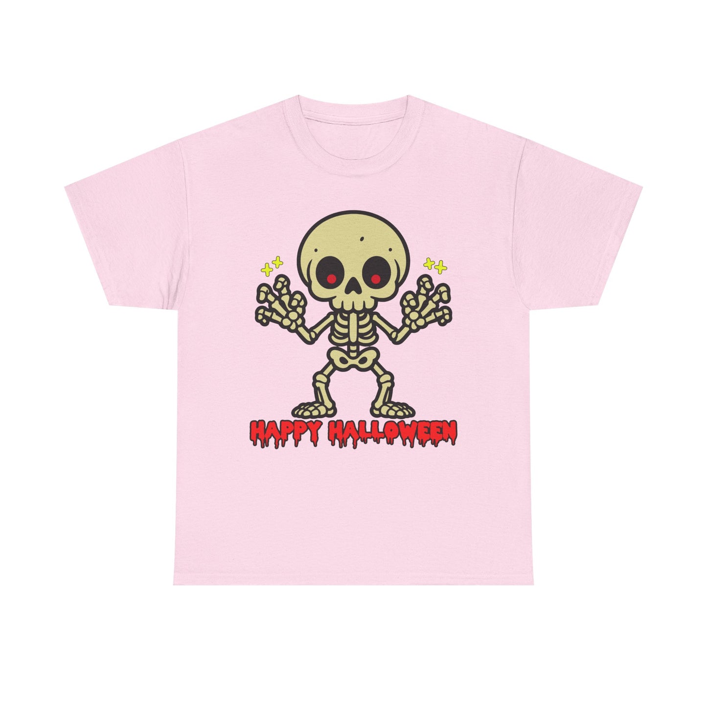Happy Halloween Skeleton. Heavy Cotton T-Shirt