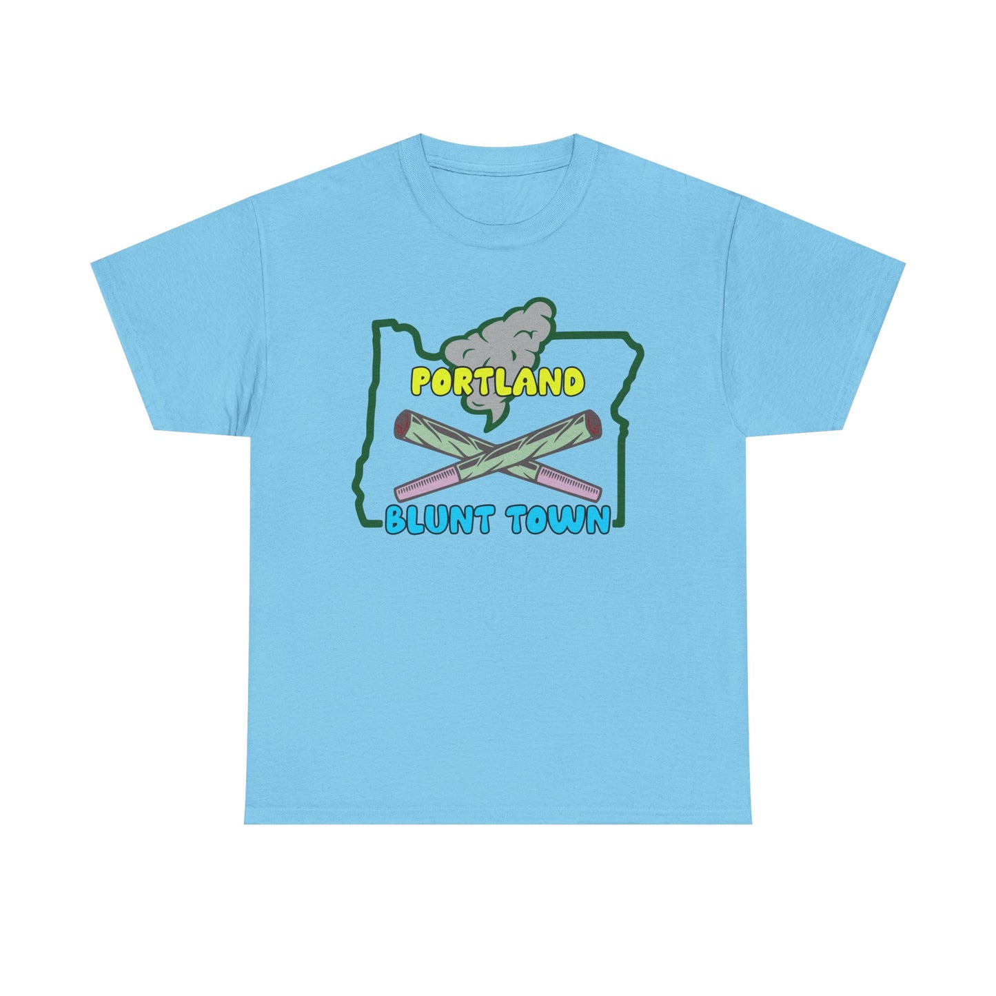 Portland Oregon, Blunt Town. Heavy Cotton T-Shirt