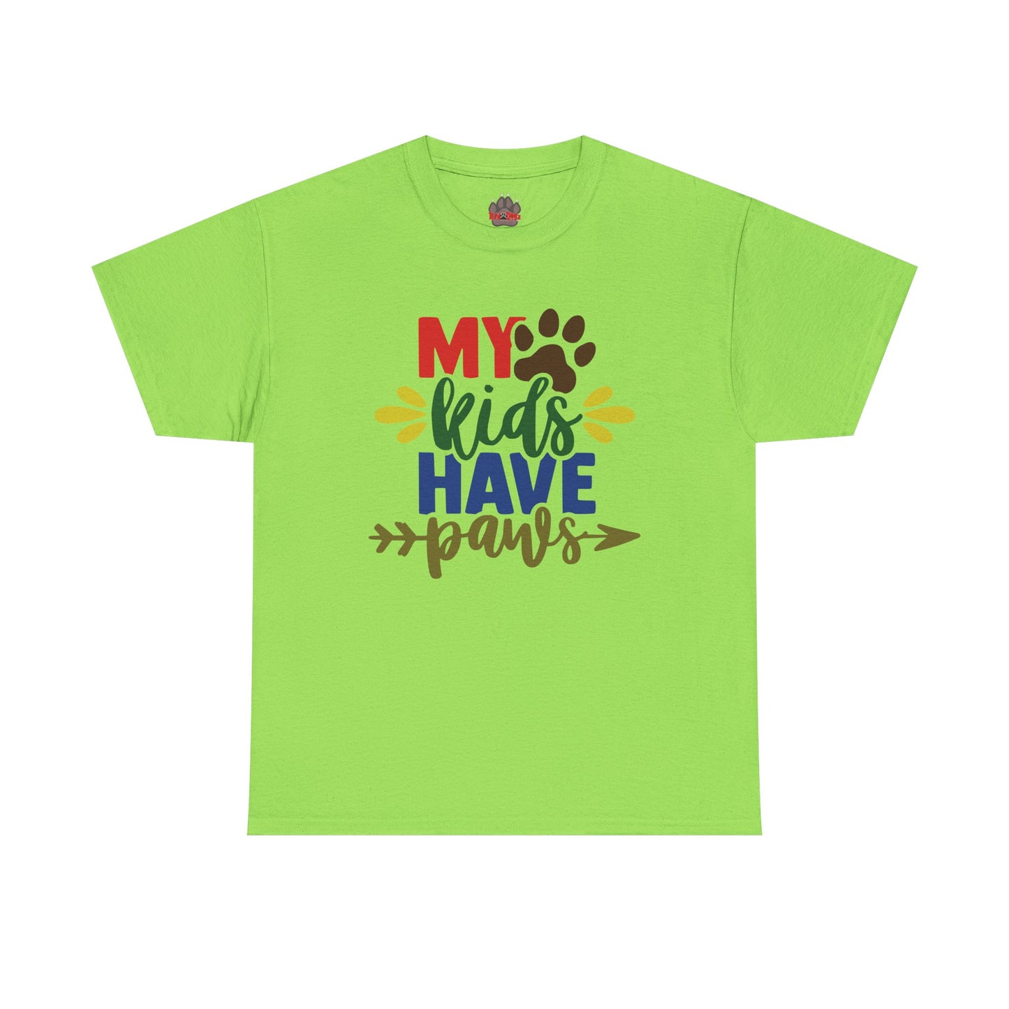 My Kids Have Paws. Heavy Cotton T-Shirt