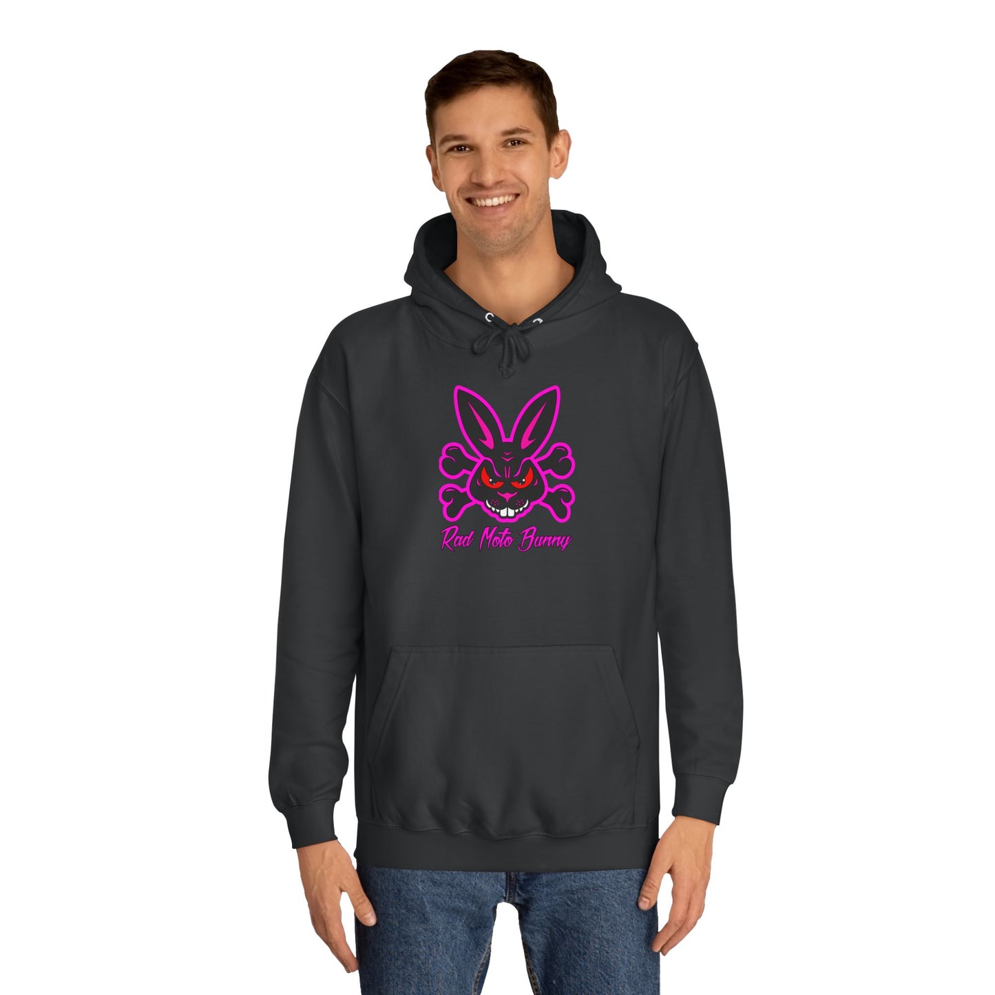Zip Tie Certified, Rad Moto Bunny, Unisex Hoodie - Biker Style Sweatshirt for Motorcycle Enthusiasts