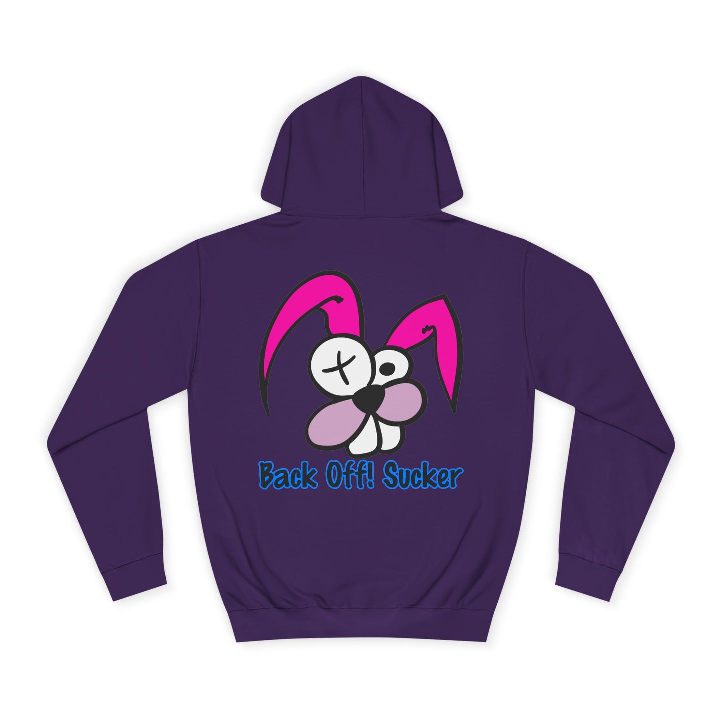 Back Off Sucker Bunny, Rad Moto Bunny, Unisex Hoodie - Biker Style Sweatshirt for Motorcycle Enthusiasts