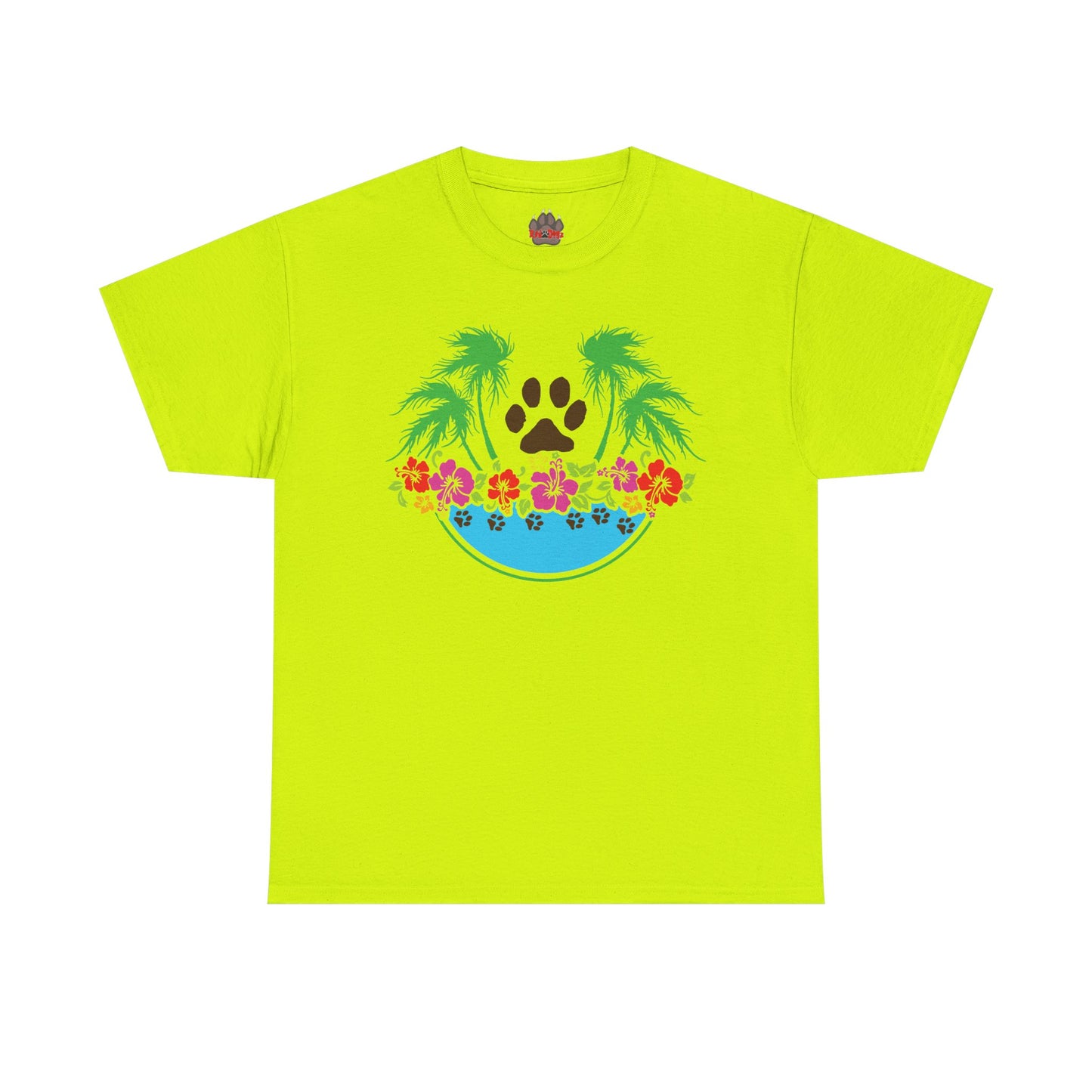 Tropical Paws. Heavy Cotton T-Shirt