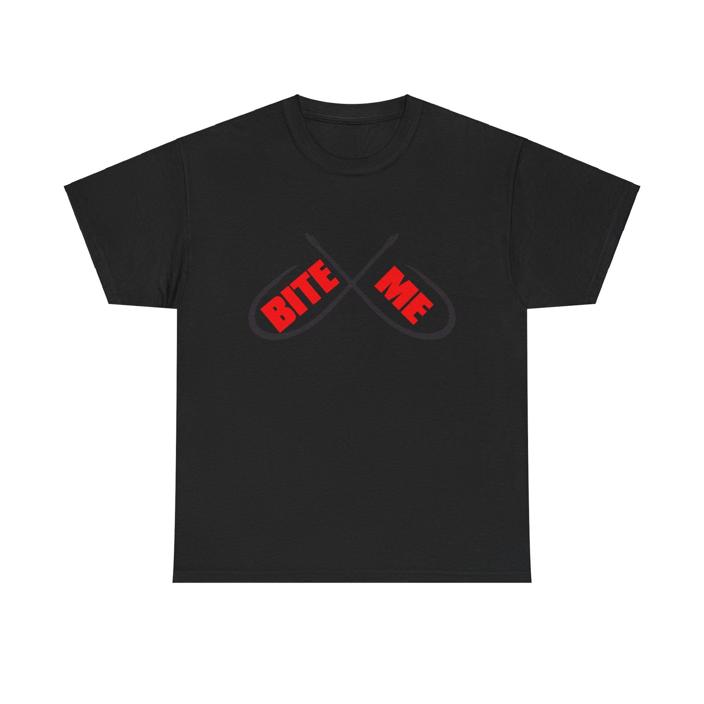 Bite me Fish hooks. Heavy Cotton T-Shirt