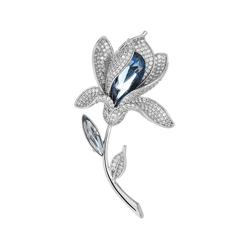 Fashion Crystal Tulip Brooch