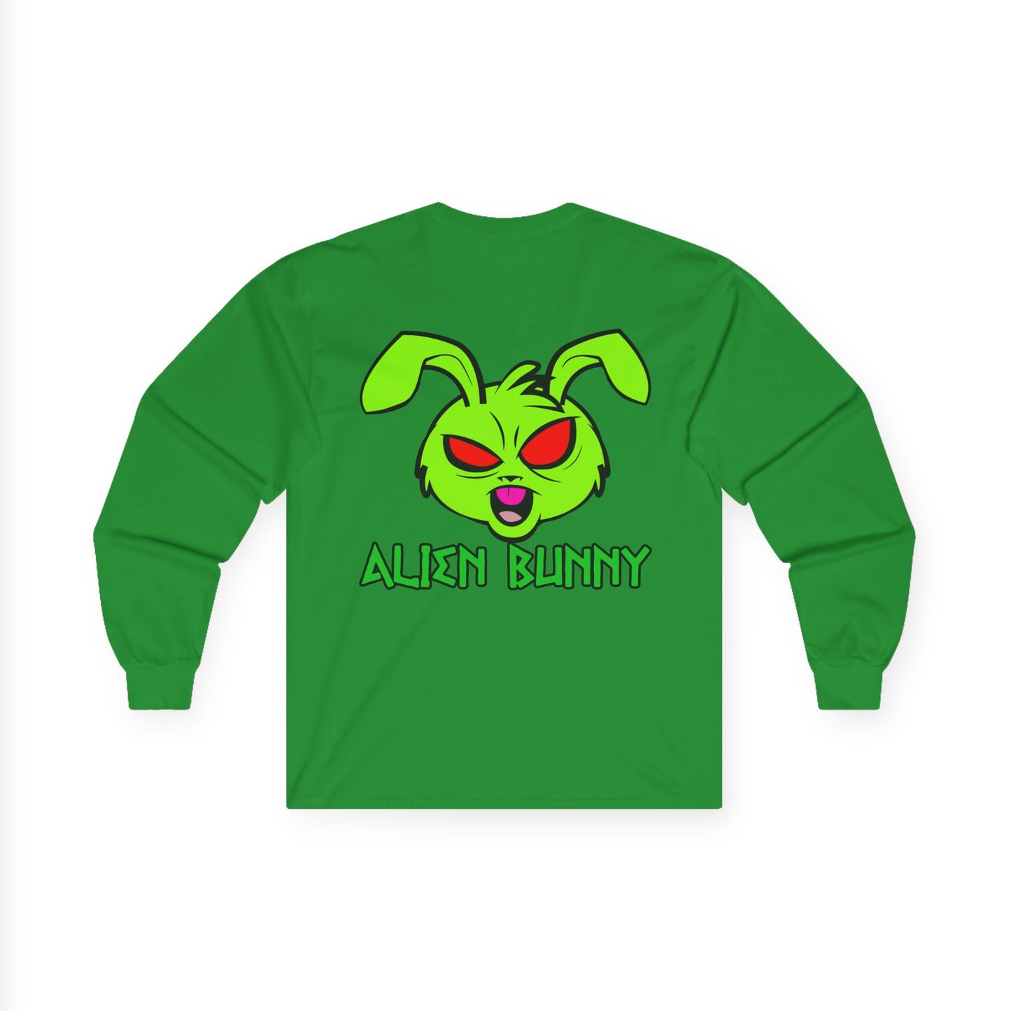 Alien Bunny, Rad Moto Bunny, Unisex Long Sleeve Tee - Bold Graphic T-Shirt for Motorcycle Enthusiasts