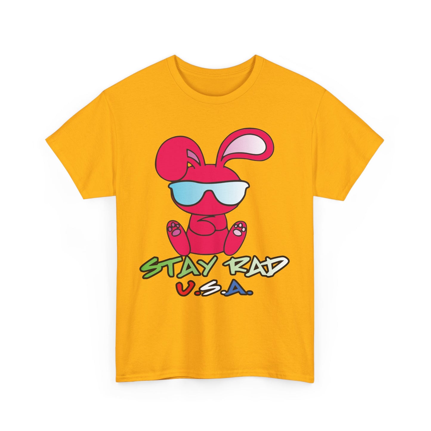 Stay Rad USA Bunny. Heavy Cotton T-Shirt