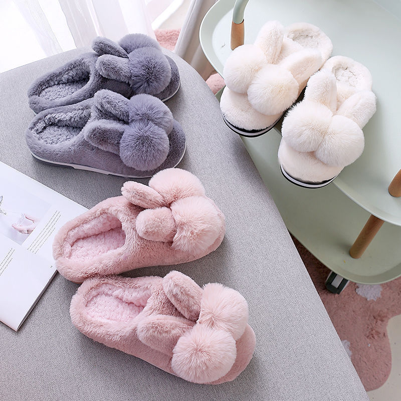 Fluffy Bunny Slippers