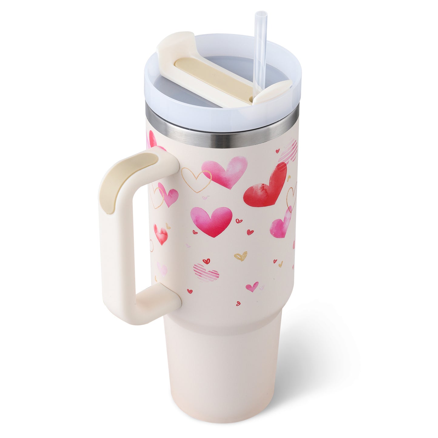 40 Oz Stainless Steel Tumbler with Lid & Straw