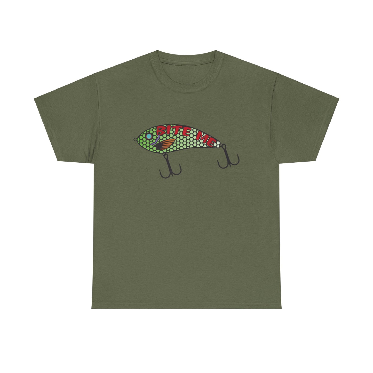 Bite Me Fish Lure. Heavy Cotton T-Shirt