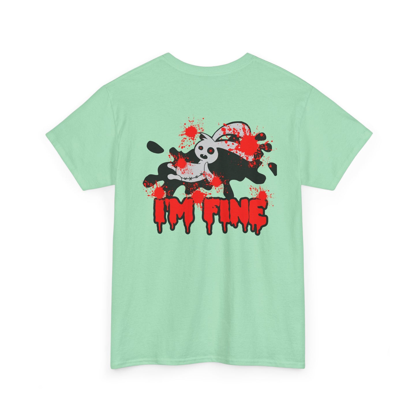 I'M FINE, Rad Moto Bunny, Heavy Cotton T-Shirt