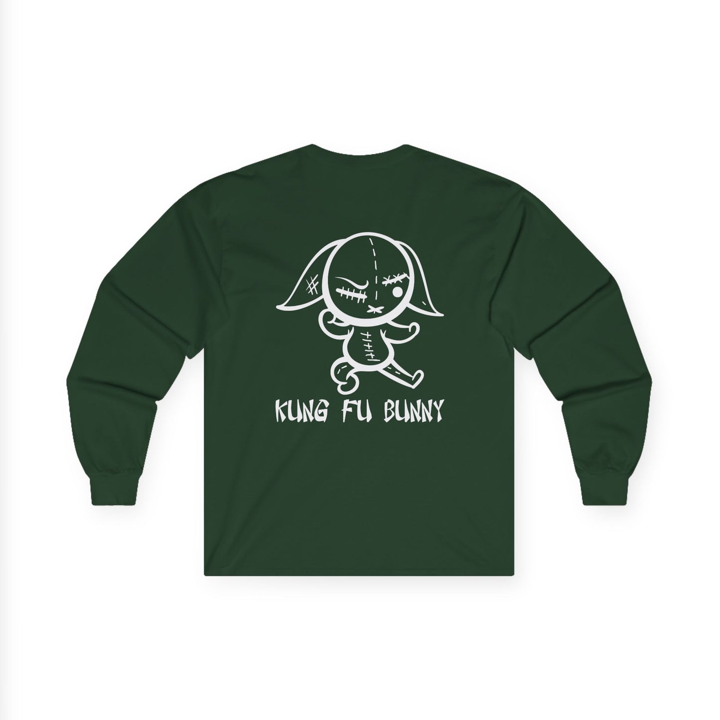 Kung Fu Bunny, Rad Moto Bunny, Unisex Long Sleeve Tee - Bold Graphic T-Shirt for Motorcycle Enthusiasts