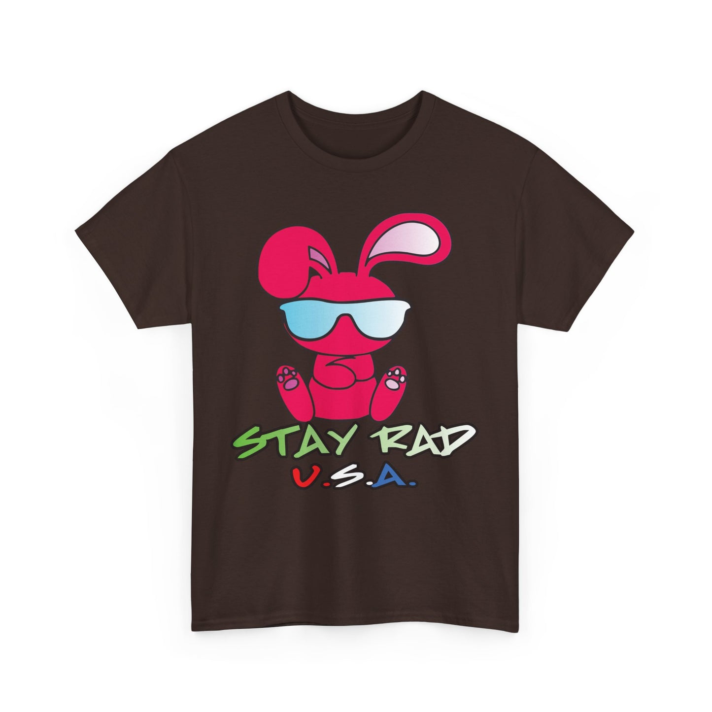 Stay Rad USA Bunny. Heavy Cotton T-Shirt