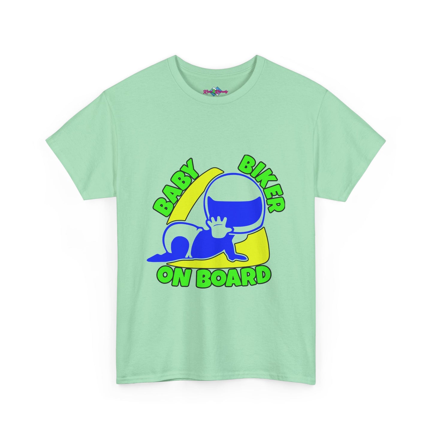 Baby Biker on Board. Boy. Heavy Cotton T-Shirt