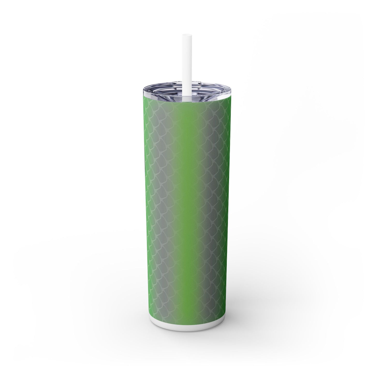 Bass Fish Scales. 20oz Skinny Tumbler with Straw