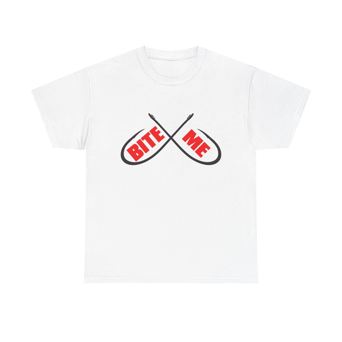 Bite me Fish hooks. Heavy Cotton T-Shirt