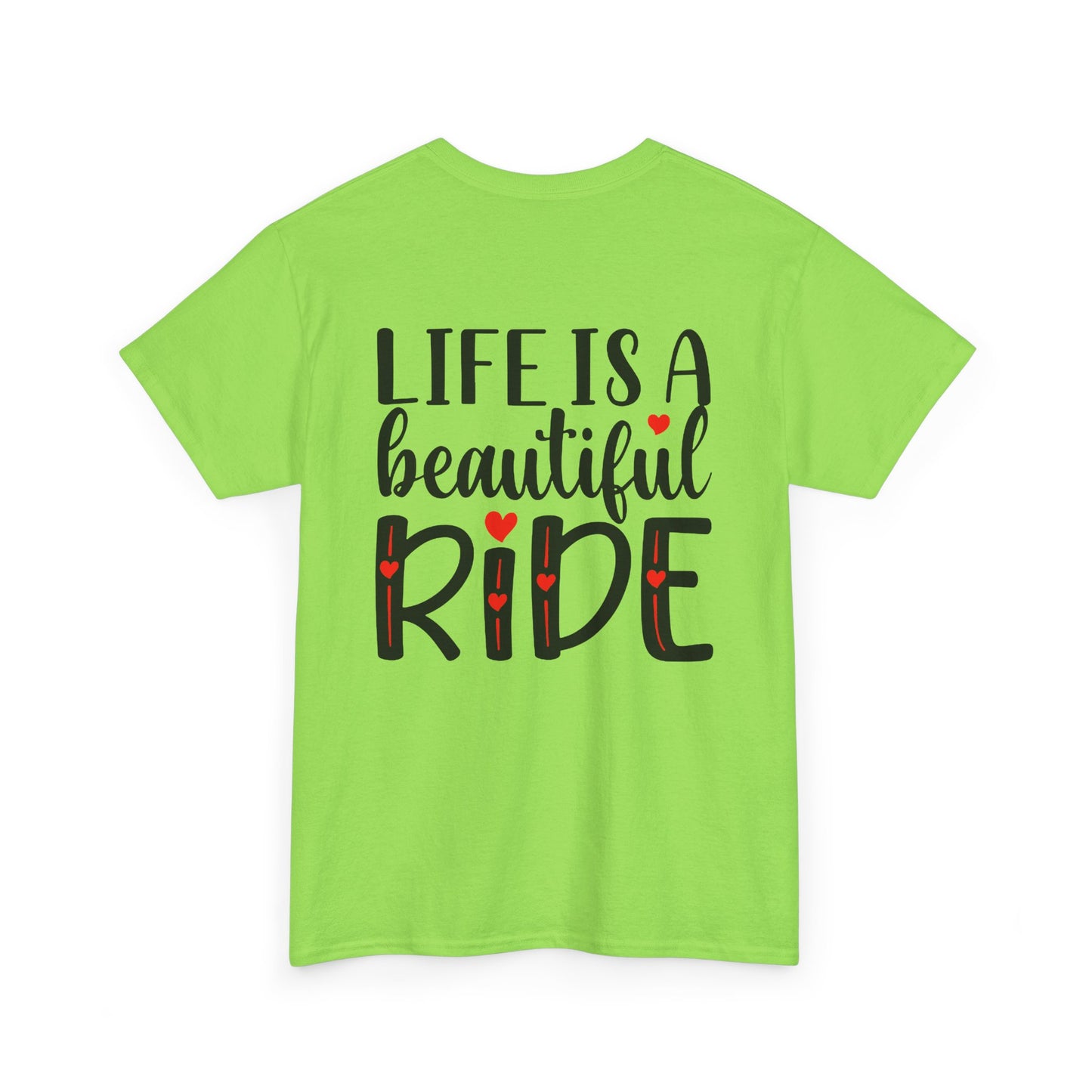 Life is a Beautiful Ride, Rad Moto Bunny, Heavy Cotton T-Shirt