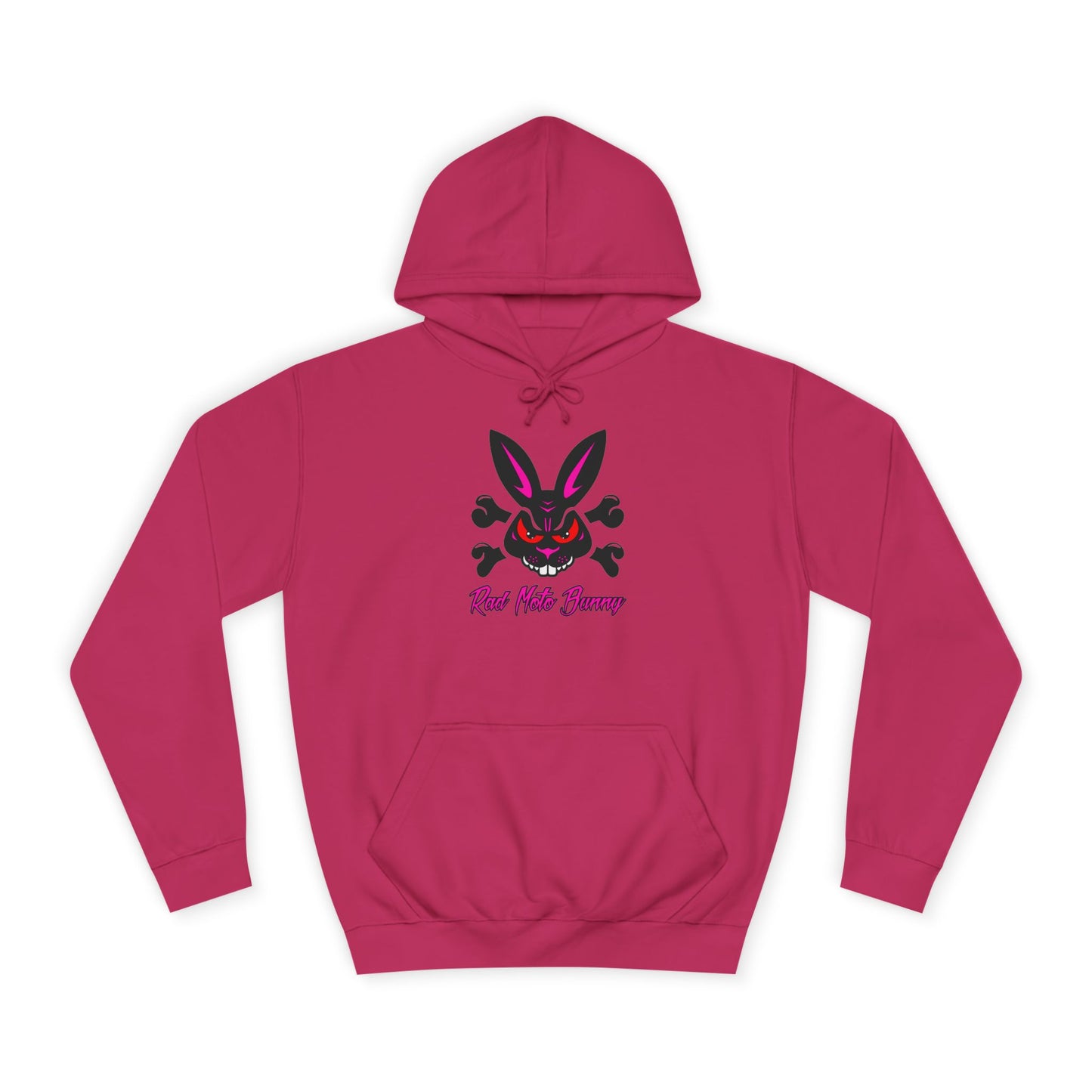 Breakout Skull, Rad Moto Bunny, Unisex Hoodie - Biker Style Sweatshirt for Motorcycle Enthusiasts