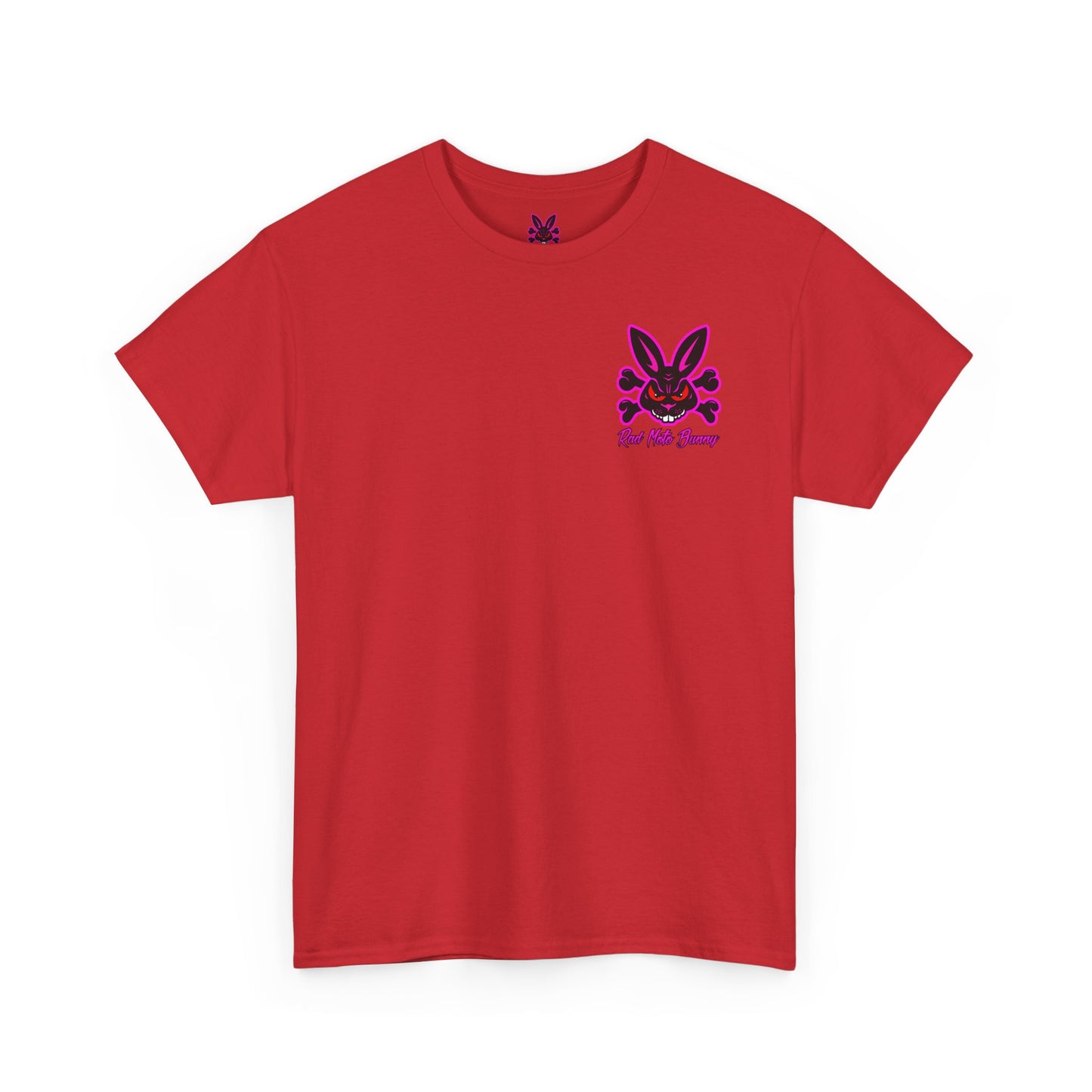 Breakout Skull, Rad Moto Bunny, Heavy Cotton T-Shirt