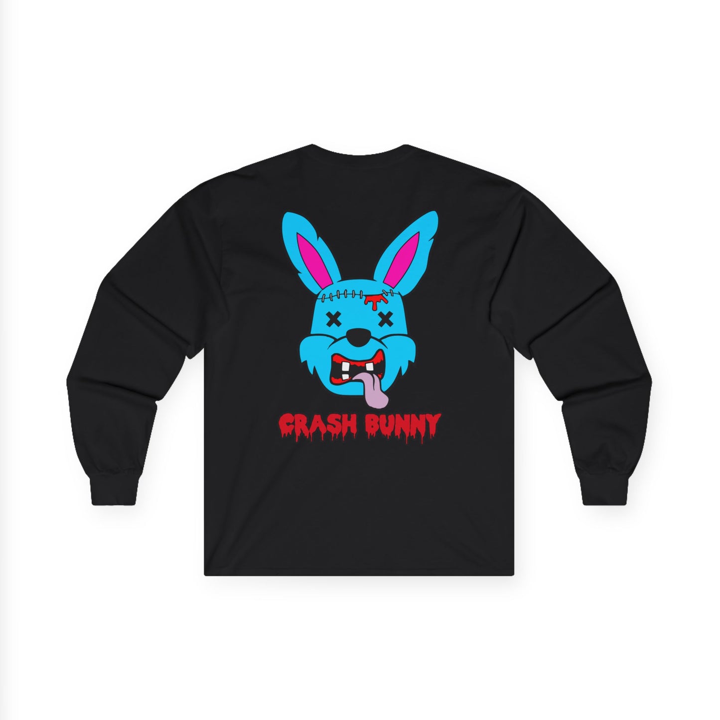 Crash Bunny, Rad Moto Bunny, Unisex Long Sleeve Tee - Bold Graphic T-Shirt for Motorcycle Enthusiasts