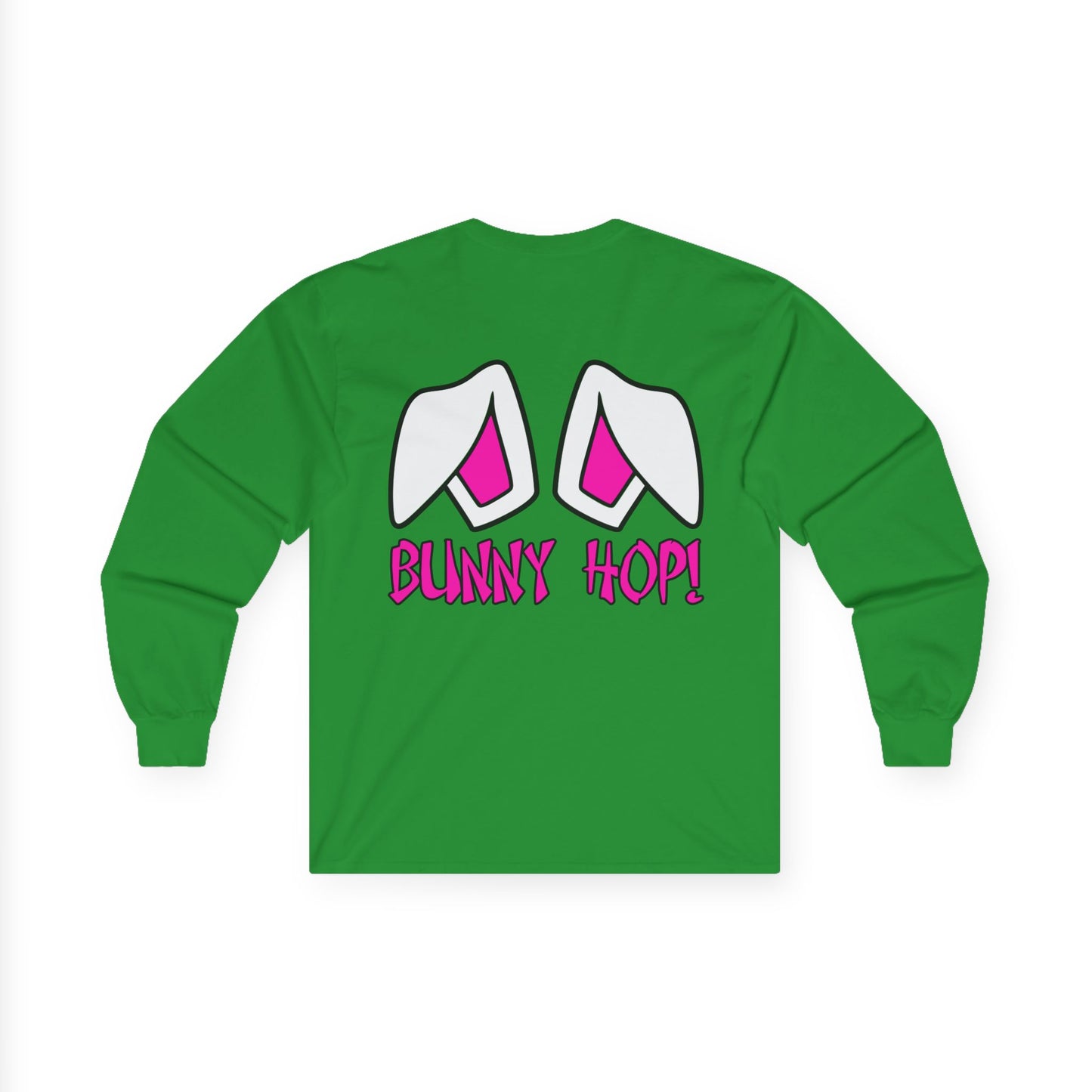 Bunny Hop!, Rad Moto Bunny, Unisex Long Sleeve Tee - Bold Graphic T-Shirt for Motorcycle Enthusiasts