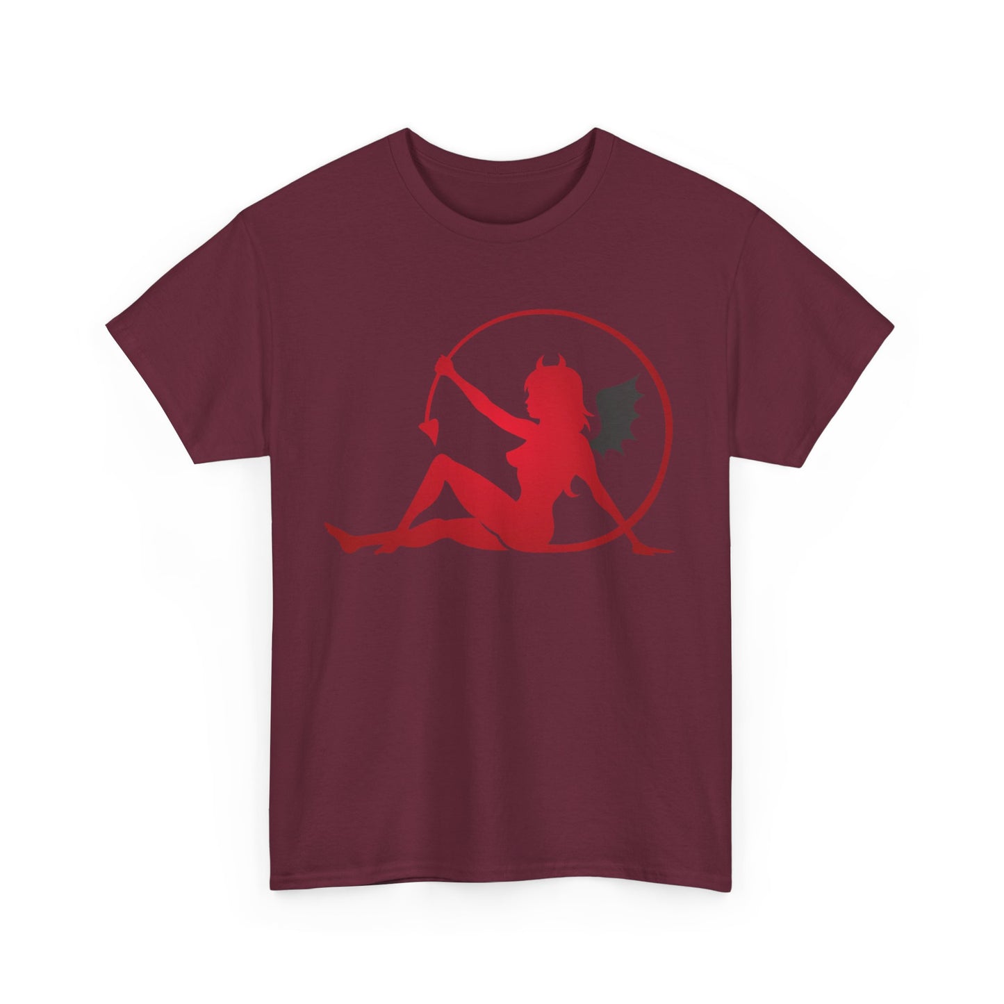 Bat winged Devil Girl. Heavy Cotton T-Shirt
