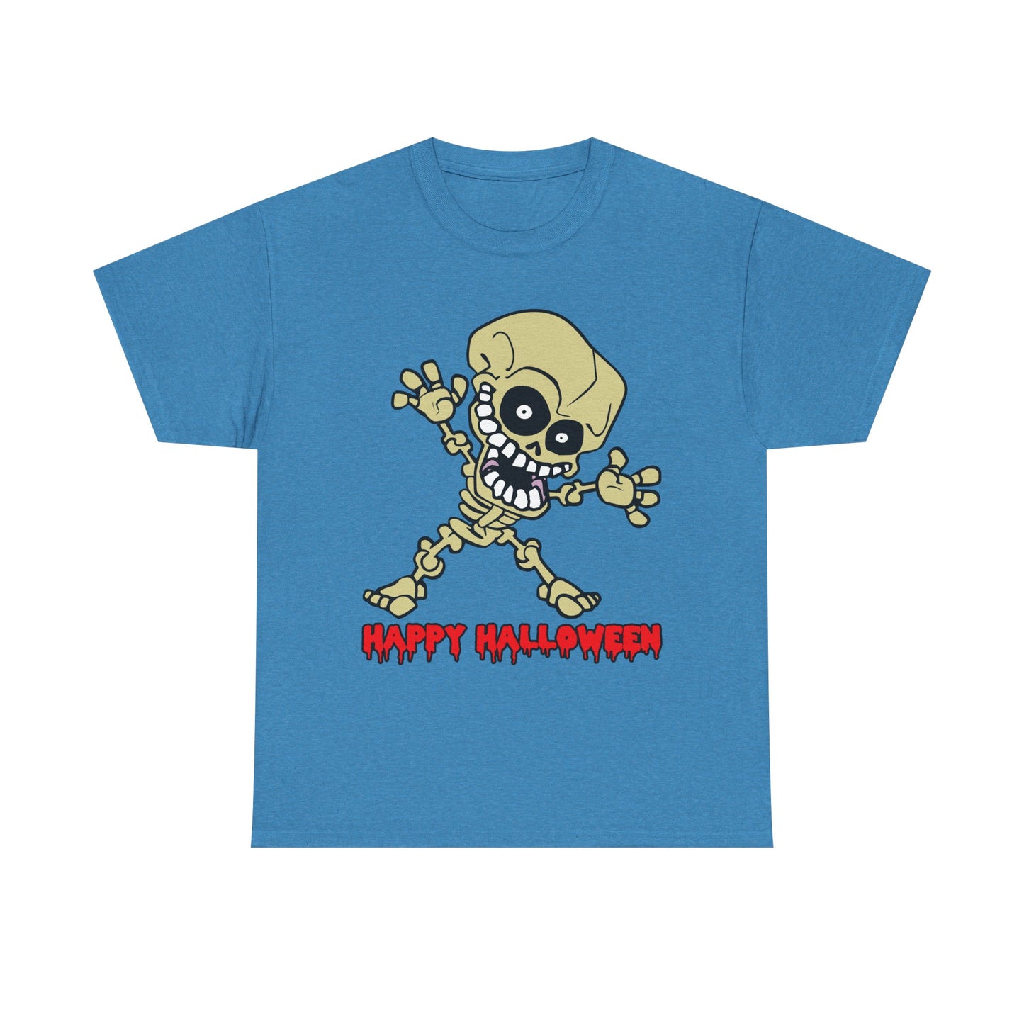 Happy Halloween Skeleton. Heavy Cotton T-Shirt