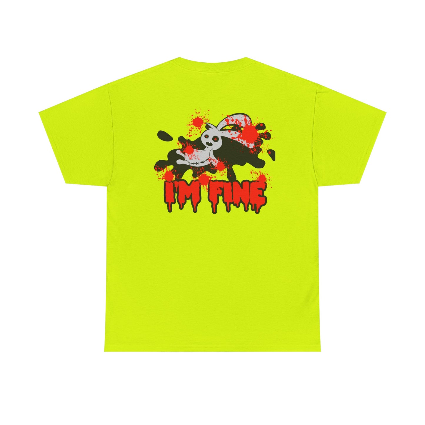 I'M FINE, Rad Moto Bunny, Heavy Cotton T-Shirt