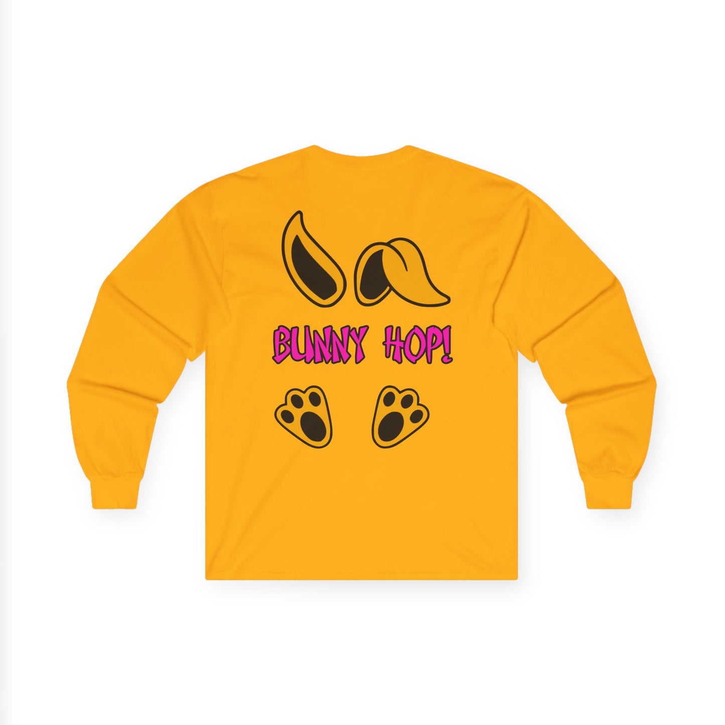 Bunny Hop! 2, Rad Moto Bunny, Unisex Long Sleeve Tee - Bold Graphic T-Shirt for Motorcycle Enthusiasts