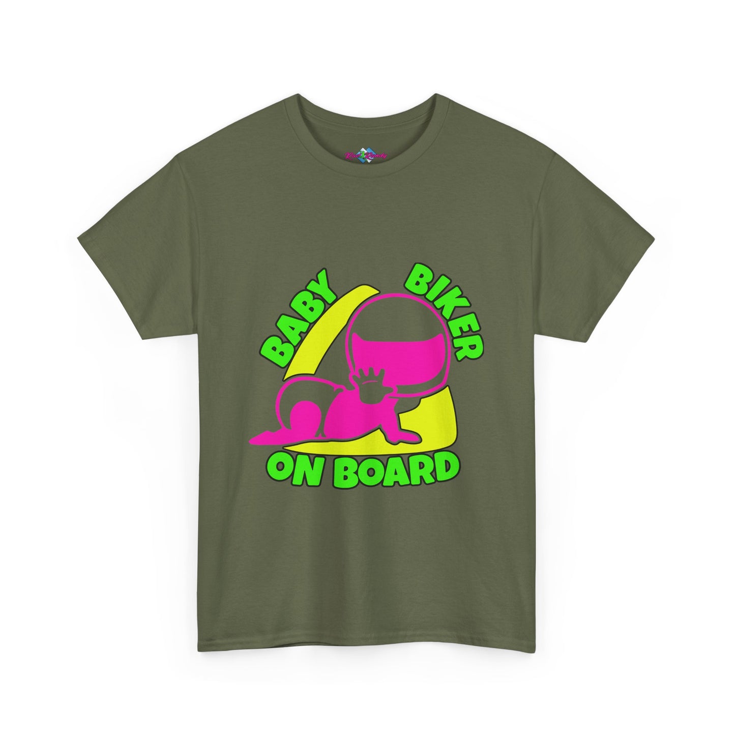 Baby Biker on Board. Girl. Heavy Cotton T-Shirt