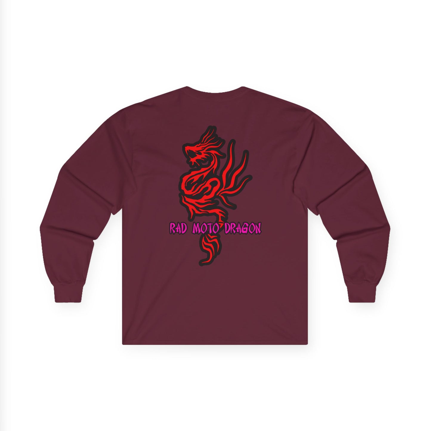 Rad Moto Dragon, Rad Moto Life, Unisex Long Sleeve Tee - Bold Graphic T-Shirt for Motorcycle Enthusiasts