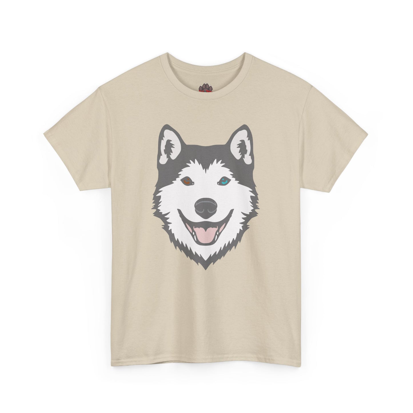 Bi Eyed Husky. Heavy Cotton T-Shirt