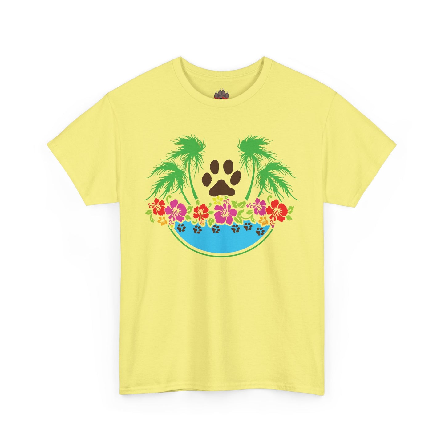 Tropical Paws. Heavy Cotton T-Shirt