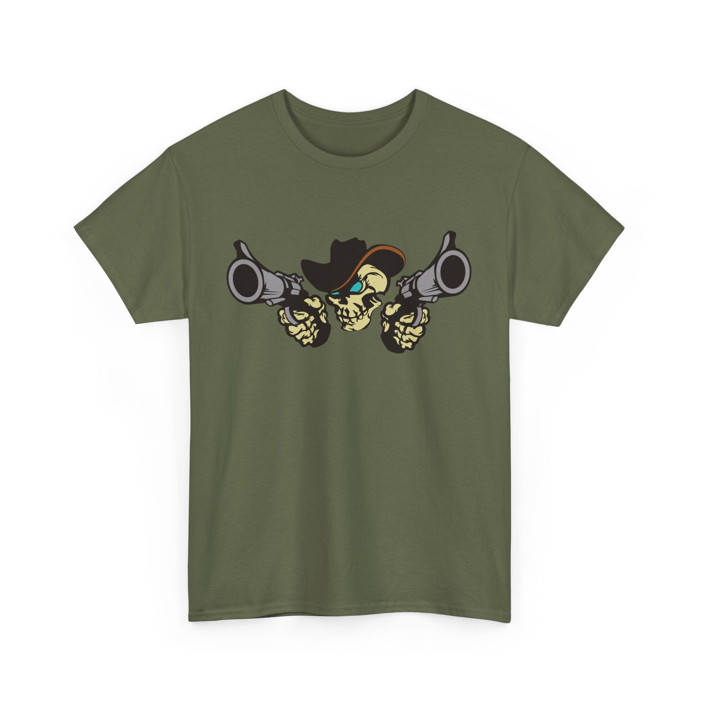 Cowboy Skull. Heavy Cotton T-Shirt