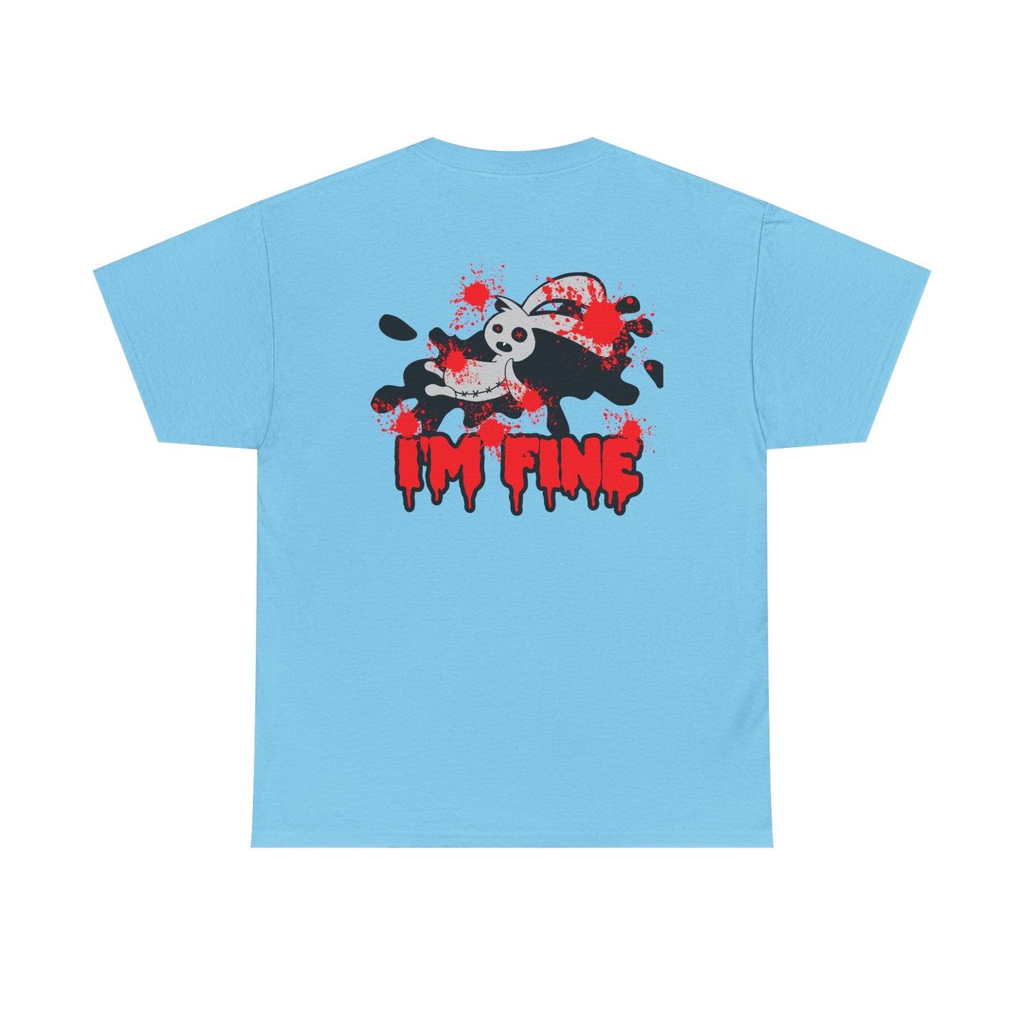 I'M FINE, Rad Moto Bunny, Heavy Cotton T-Shirt