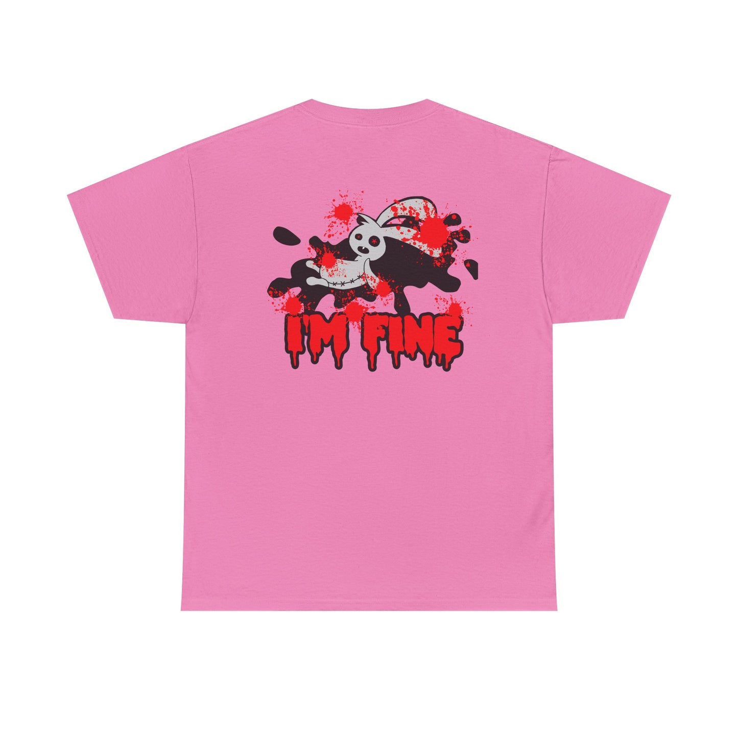 I'M FINE, Rad Moto Bunny, Heavy Cotton T-Shirt