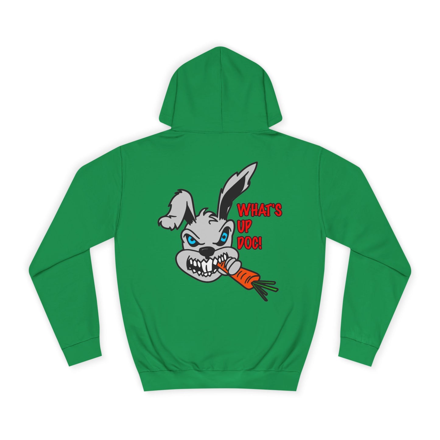 What's up Doc Bunny, Rad Moto Bunny, Unisex Hoodie - Biker Style Sweatshirt for Motorcycle Enthusiasts