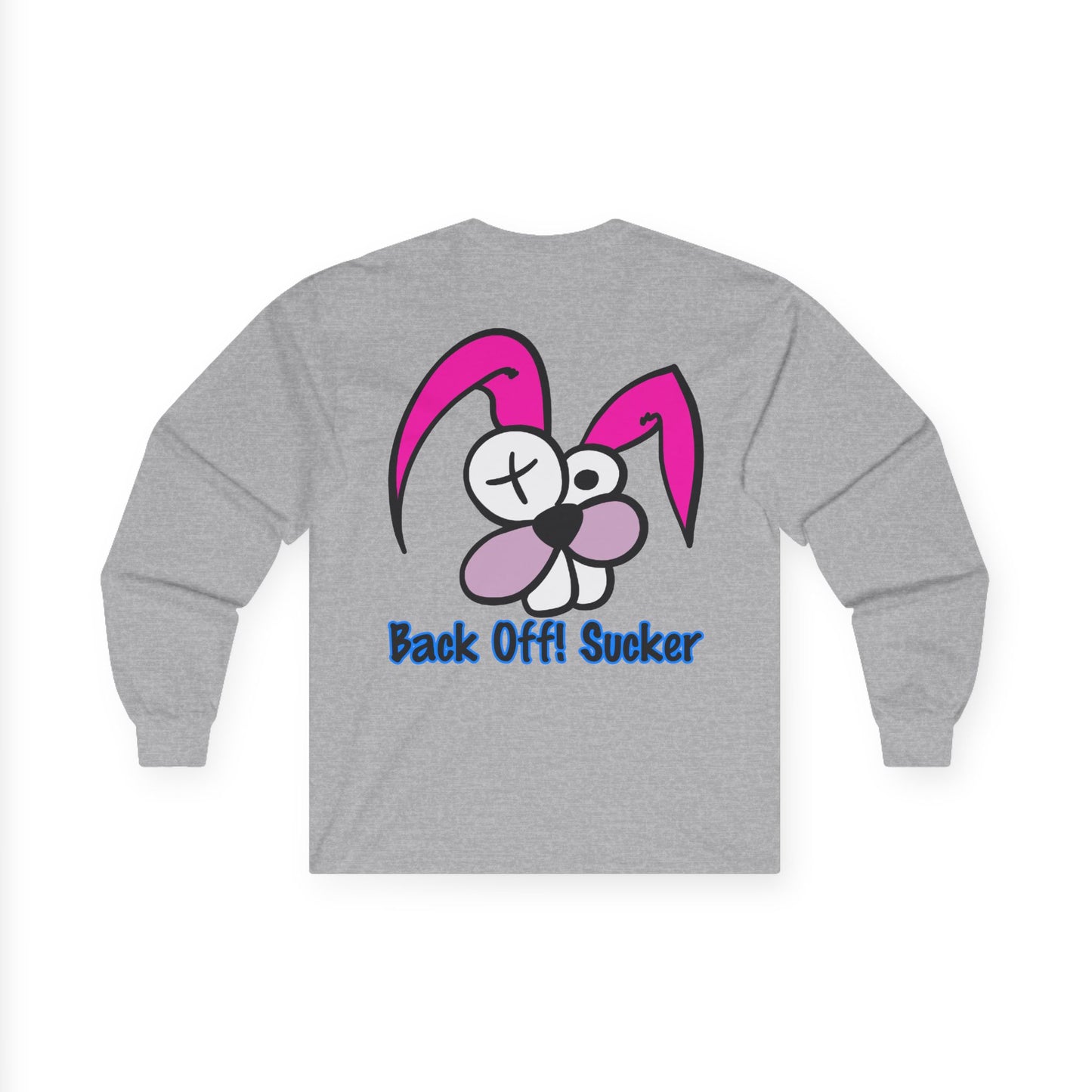 Back Off Bunny, Rad Moto Bunny, Unisex Long Sleeve Tee - Bold Graphic T-Shirt for Motorcycle Enthusiasts
