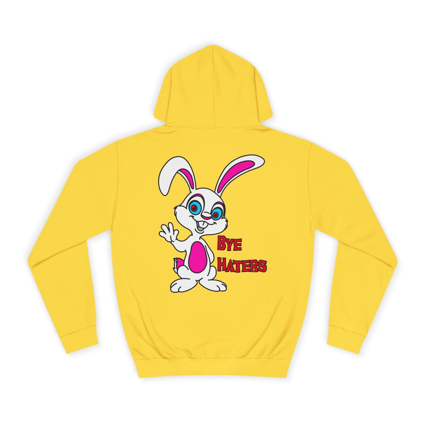 Bye Haters Bunny, Rad Moto Bunny, Unisex Hoodie - Biker Style Sweatshirt for Motorcycle Enthusiasts