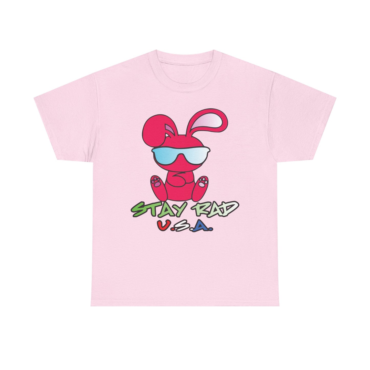 Stay Rad USA Bunny. Heavy Cotton T-Shirt