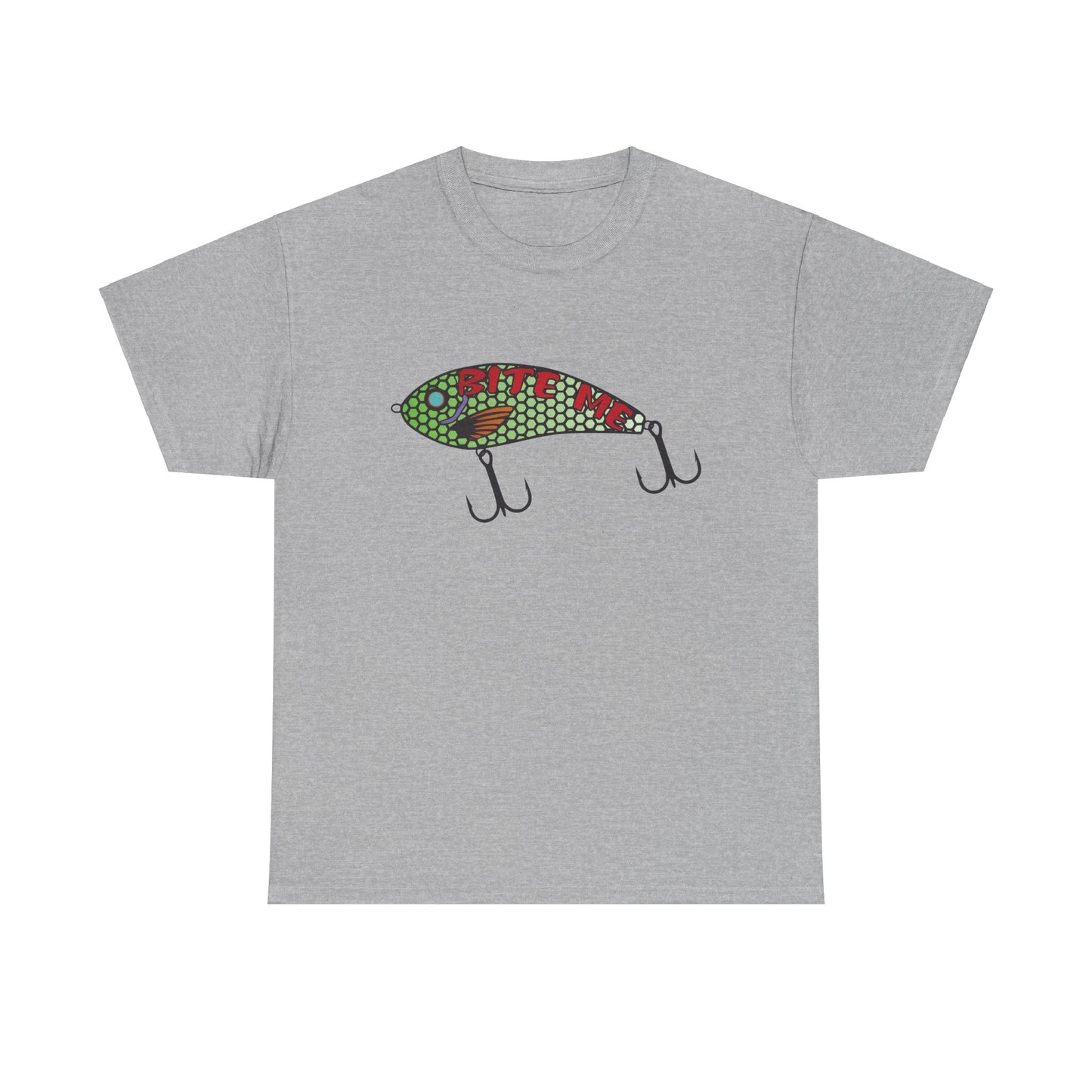 Bite Me Fish Lure. Heavy Cotton T-Shirt