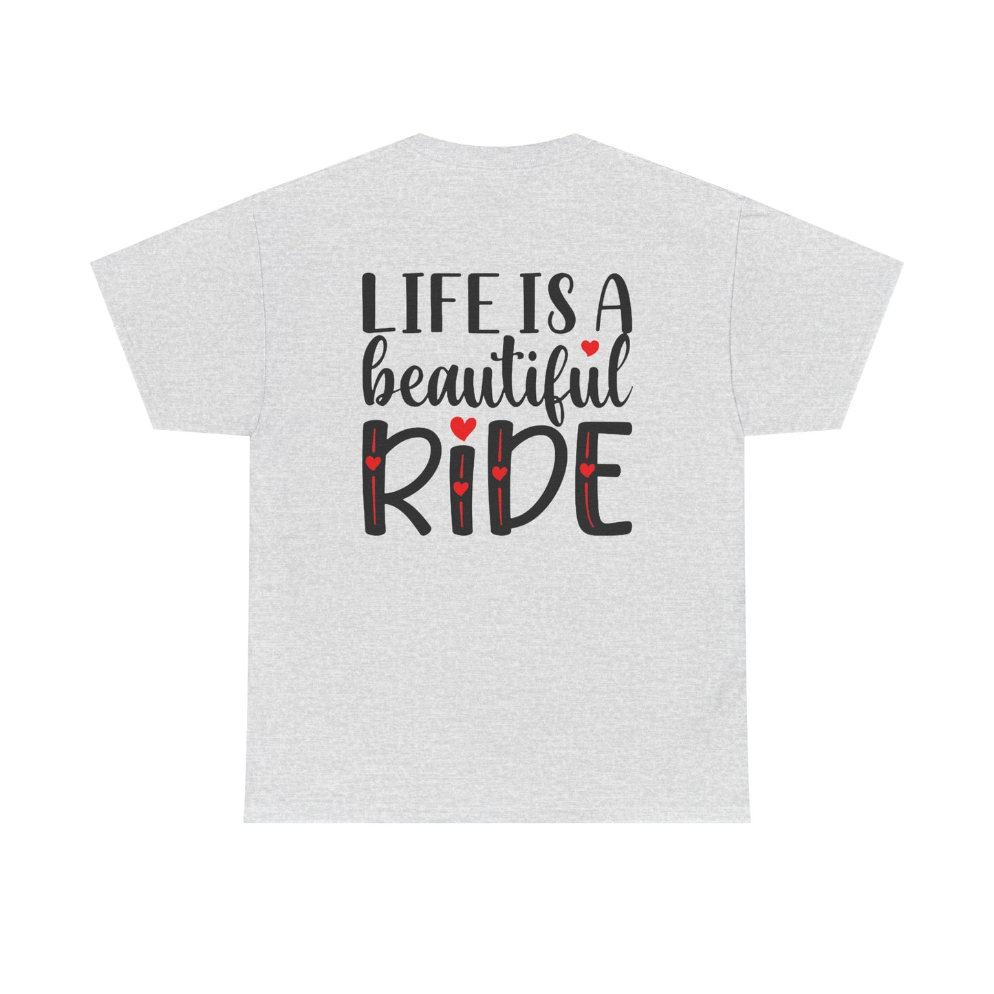 Life is a Beautiful Ride, Rad Moto Bunny, Heavy Cotton T-Shirt