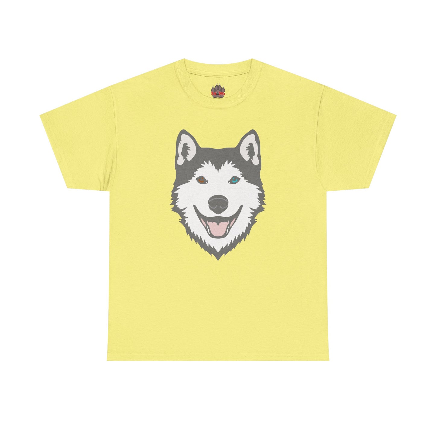 Bi Eyed Husky. Heavy Cotton T-Shirt
